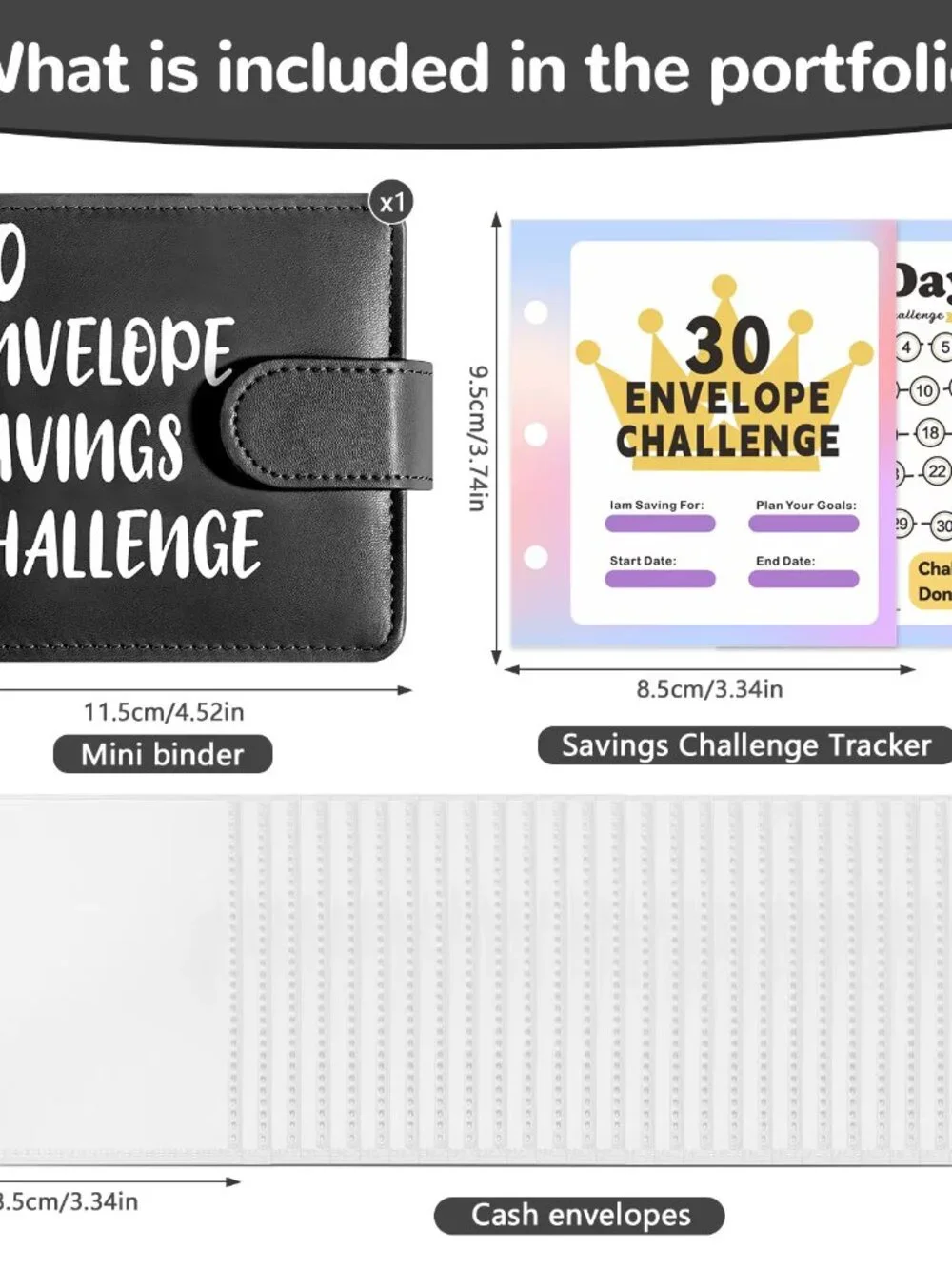 30&100 Envelopes Challenge Binder, Budget Binder Savings Challenges Book